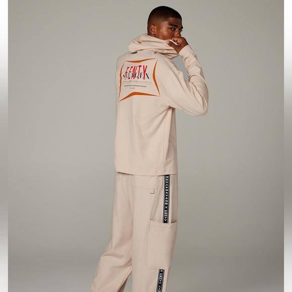 Savage X Fenty pullover hooded sweatshirt SM unisex sandy brown color - Picture 1 of 9